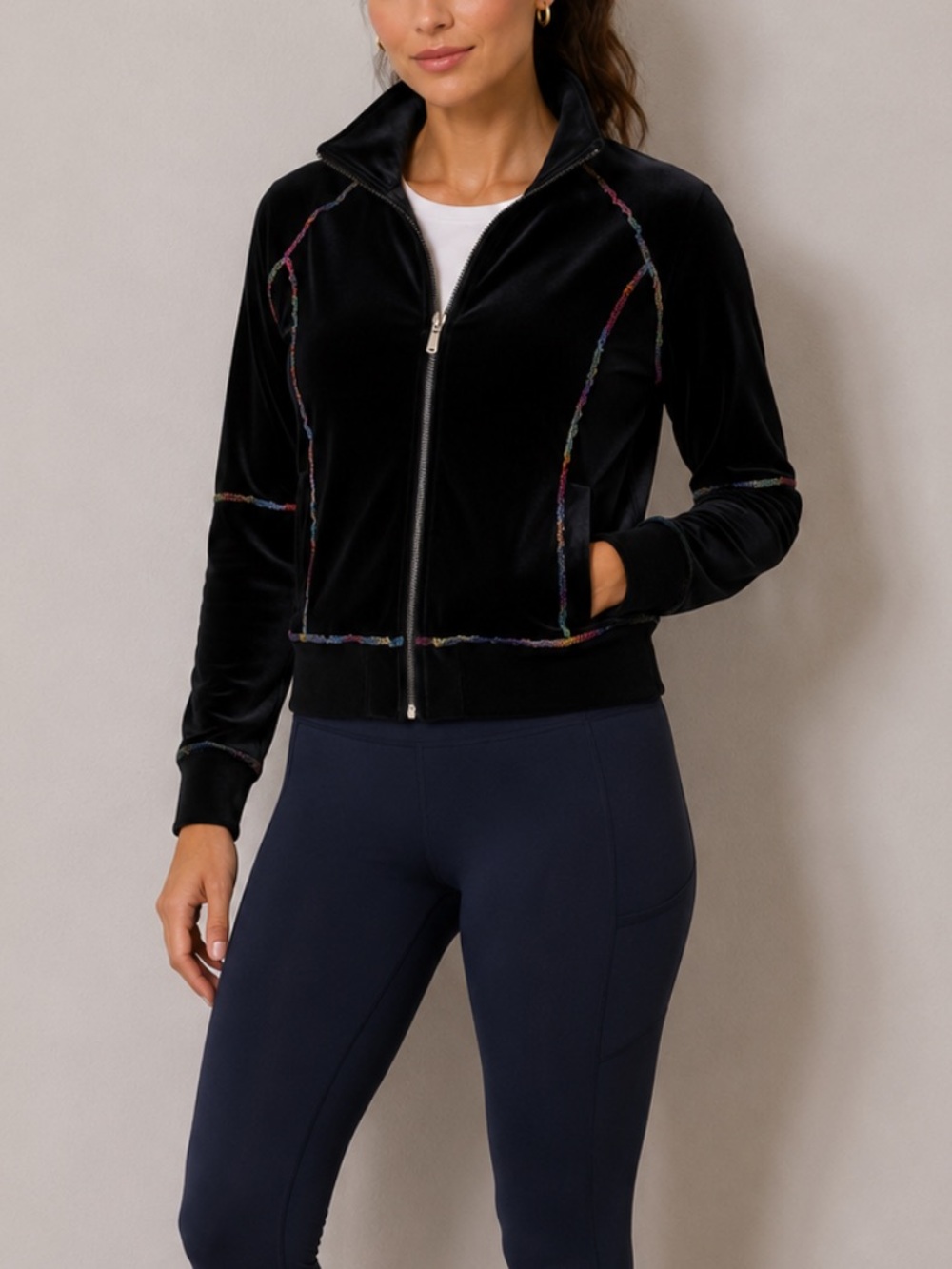 Sno Skins Velour Zip Up Small